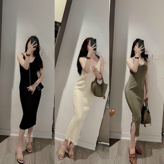 Váy len 2 dây body hàng đẹp Quảng Châu