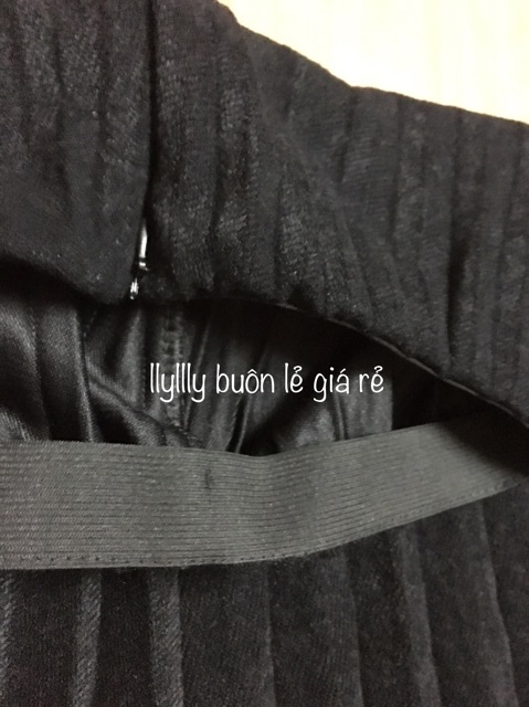 Chân váy dạ xếp ly dài midi | BigBuy360 - bigbuy360.vn