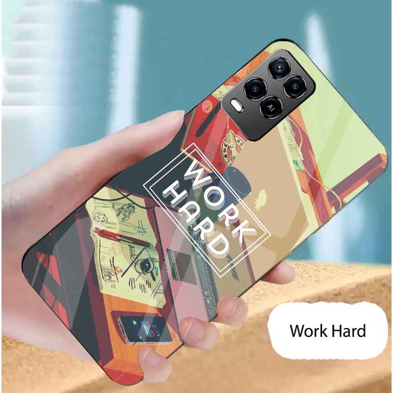Ốp lưng OPPO A54,A74,A55 mặt kính cường lực cao cấp