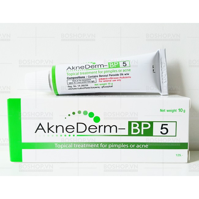 KEM GIẢM MỤN BENZOYL PEROXIDE 5% AKNEDERM 10G CHÍNH HÃNG - 7333