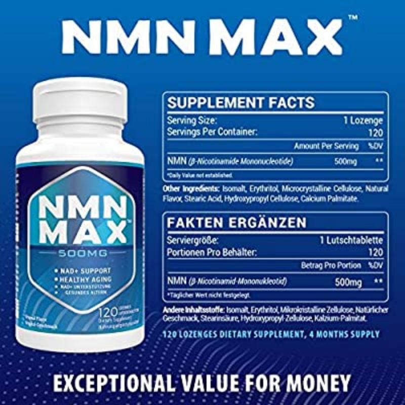 Viên Uống NMN NAD+ Trẻ Hóa Da Tế Bào Toàn Năng Nicotinamide mononucleotide NAD+ 500mg
