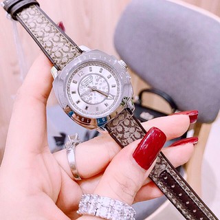 Đồng Hồ Coach Nữ Dây Da 35mm Authentic - Vỏ Bạc