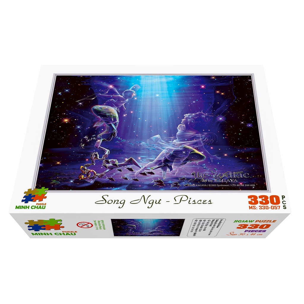 Bộ Tranh Xếp Hình Minh Châu 330 Mảnh Kích Thước 30x44cm – Song Ngư