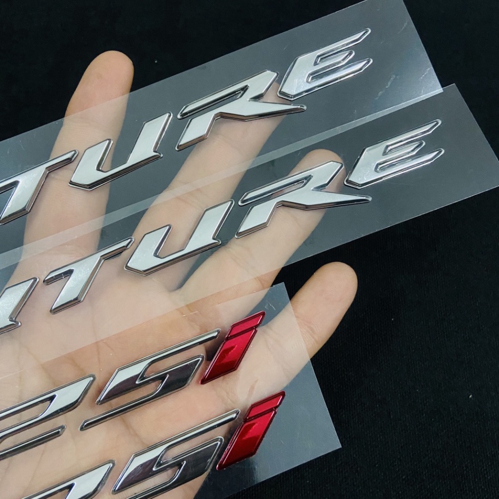 Tem chữ nổi Future 125, Future Led chất liệu nhựa cứng xi bóng cao cấp