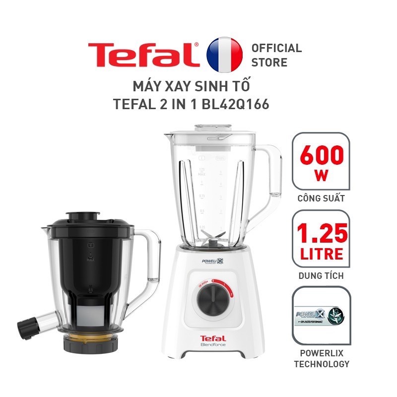 Máy xay sinh tố Tefal 2 in 1 BL42Q166 công suất 600W