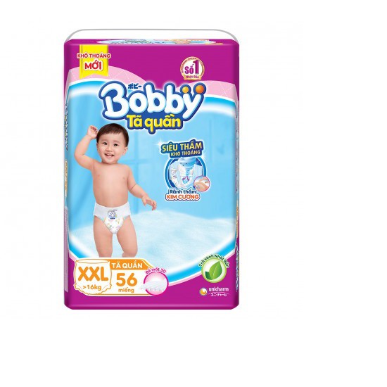 [Đủ Size] Tã Quần Siêu Thấm Bobby M74, L68, XL62, XXL56