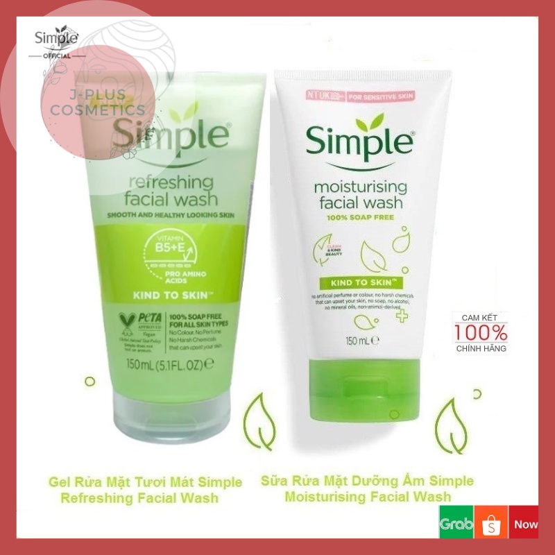 Sữa Rửa Mặt Simple 150ml