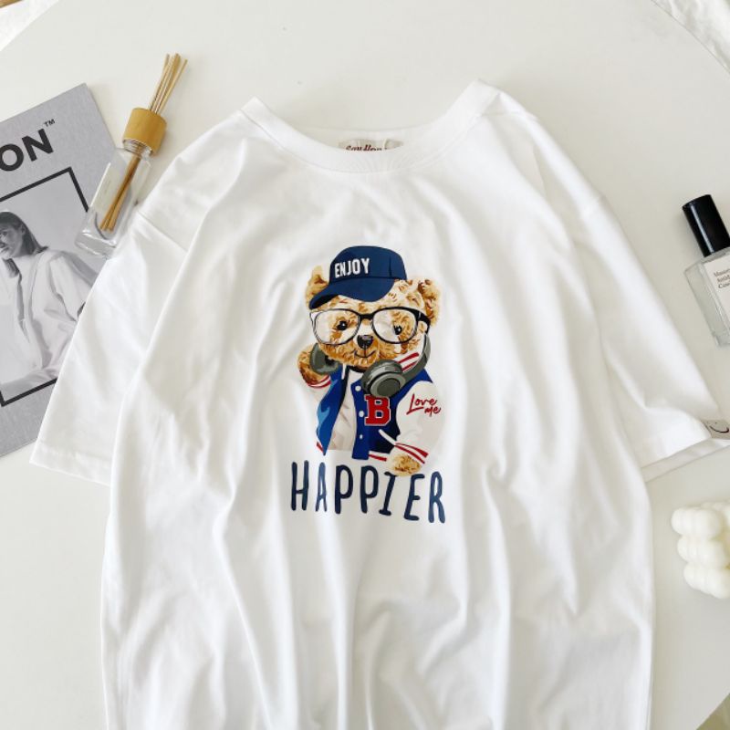 🍑 Áo Thun Say Happy Decal 🍑