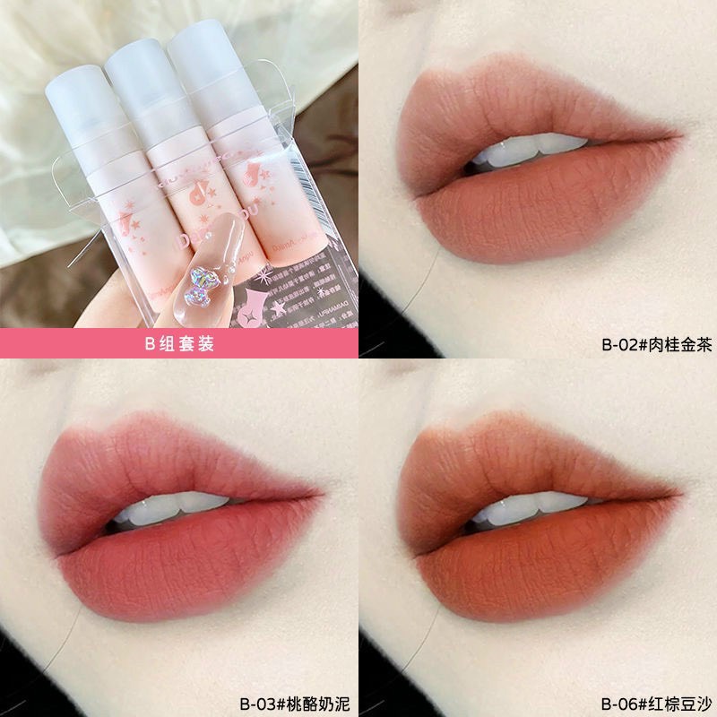 Hộp 3 son kem lì daimanpu