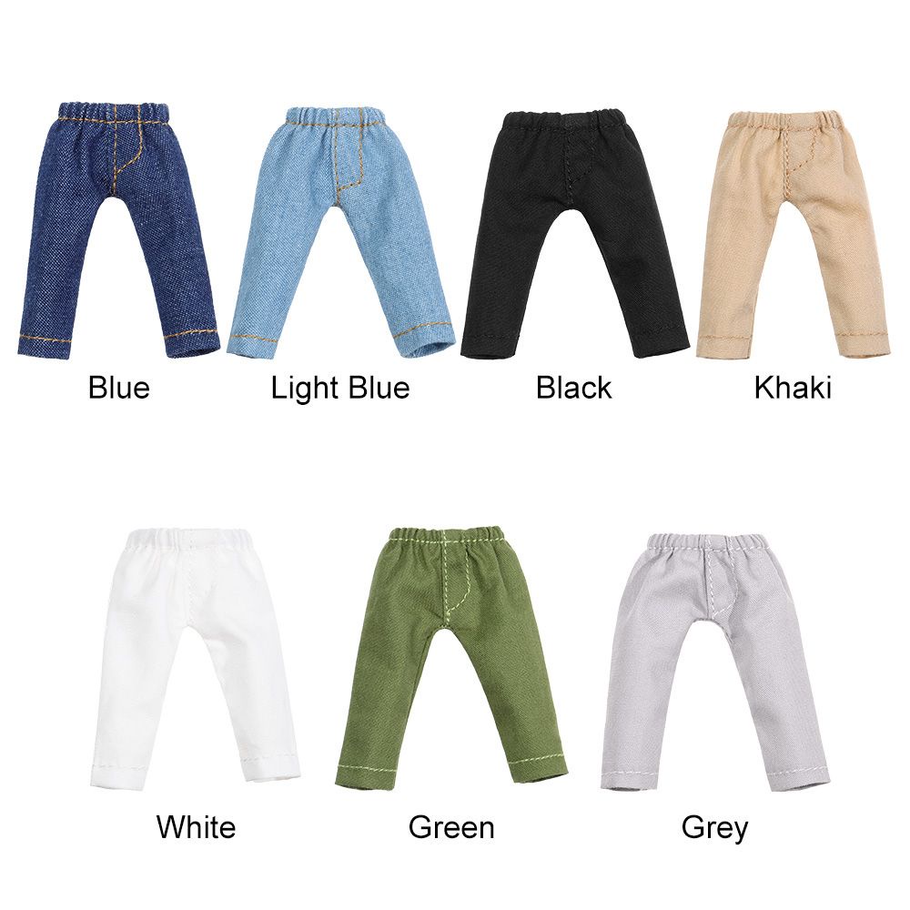 Quần jean denim nhiều màu tùy chọn chất lượng cao cho búp bê tỉ lệ 1/11 1/12