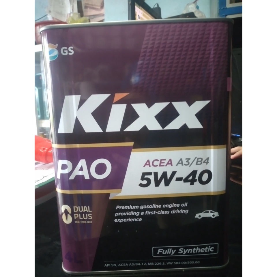 DẦU NHỚT THƯỢNG HẠNG KIXX PAO 5W40 DÙNG CHO MÁY XĂNG, DẦU 4 LÍT