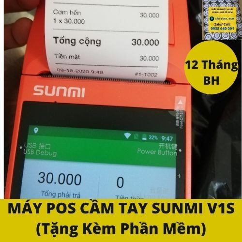 (CÓ VIDEO) MÁY POS CẦM TAY SUNMI V1S