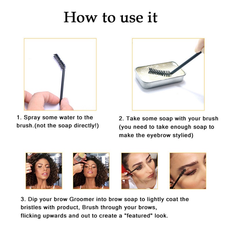 Sáp Vuốt Lông Mày Trong Suốt Kèm Cọ Tiện Lợi