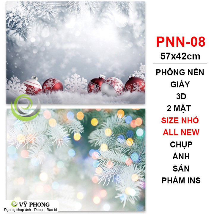 PHÔNG NỀN GIẤY 3D SIZE 57x42CM 2 MẶT ALL NEW STYLE NOEL GIÁNG SINH PHỤ KIỆN MỸ PHẨM THỨC ĂN ĐẠO CỤ CHỤP ẢNH INS PNN-08