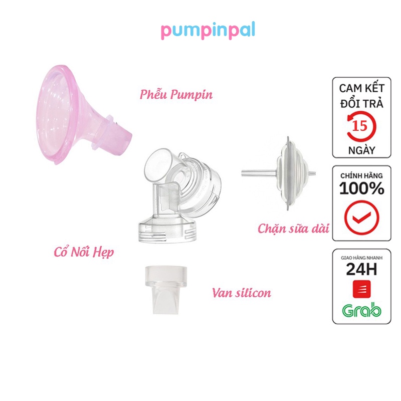 Phễu Hút Sữa Silicon Pumpinpal Dành Cho Máy Hút Sữa Medela, Unimom, Real Bubee, Ameda, Spectra Dew 350....