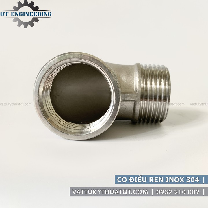 Co Điếu Ren Inox 304 | DN8,DN10,DN15,DN20