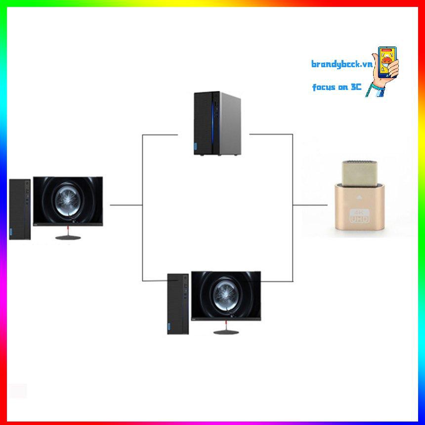 Đầu cắm giả lập ảo hóa màn hình khóa có thể tương thích với HDMI độ phân giải siêu cao 4K BK
