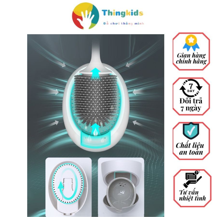 Cọ vệ sinh, cọ toilet silicon tròn Ecoco có hộp đựng chống bắn nước mẫu mới 2023