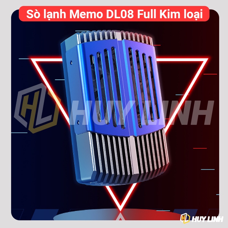 Memo DL08 Restro Led RGB Full kim loại - Sò lạnh kiêm quạt tản nhiệt cho điện thoại mới nhất