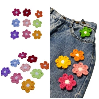 Ghim cài, pin cài áo, balo hình hoa len handmade dễ thương