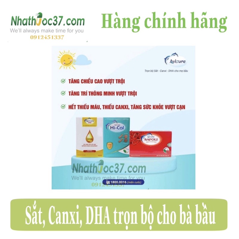 Bổ sung sắt hữu cơ cho bà bầu Avisure Safoli 30 viên