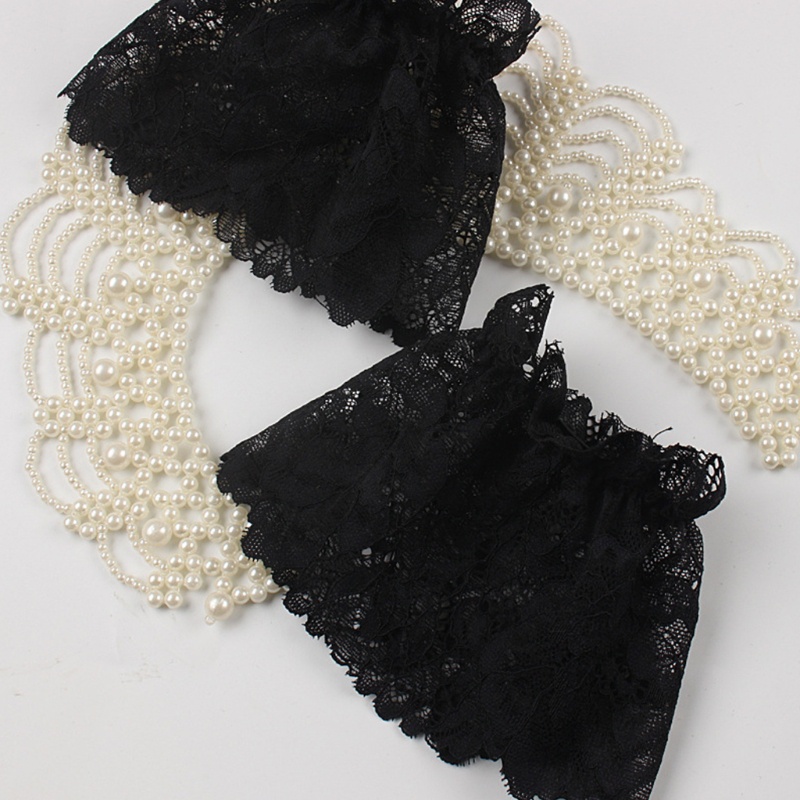 Vỏ Bọc Cổ Tay Áo Giả Ren Một Lớp Co Giãn Họa Tiết Hoa Có Thể Tháo Rời