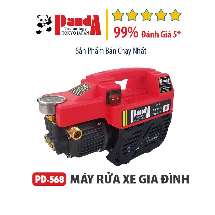 Máy Rửa Xe, Máy Phun Cao Áp Panda PD-568 2000W, Dùng cho gia đình, công nghệ Nhật Bản