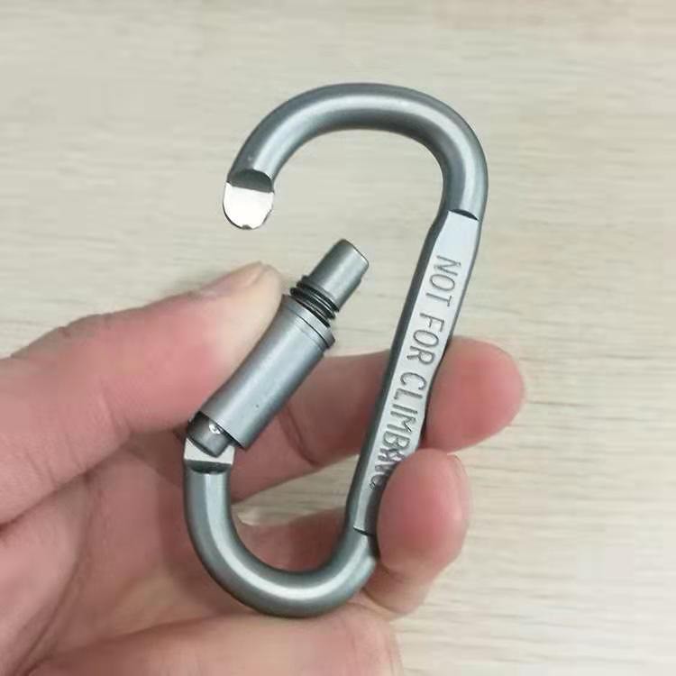 Kho Sỉ HCM-Móc Đa Năng Móc Khóa Nhôm Đi Phượt Carabiner Chữ D Khoá Xoay 8cmtuyển sỉ toàn quốc