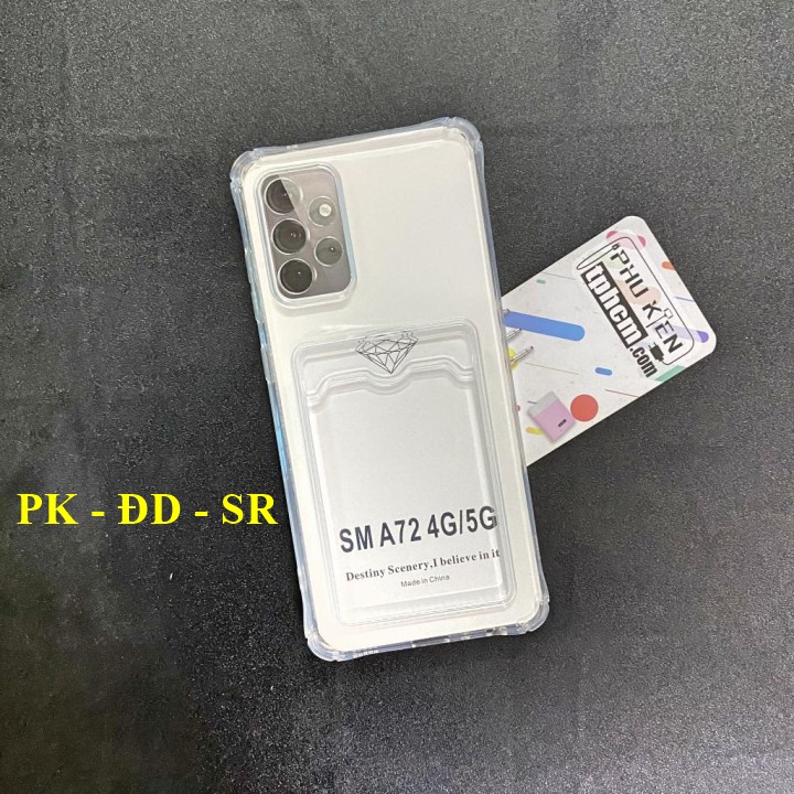 Ốp Lưng Samsung A72 4G - A72 5G Dẻo Trong Chống Sốc Đựng Card