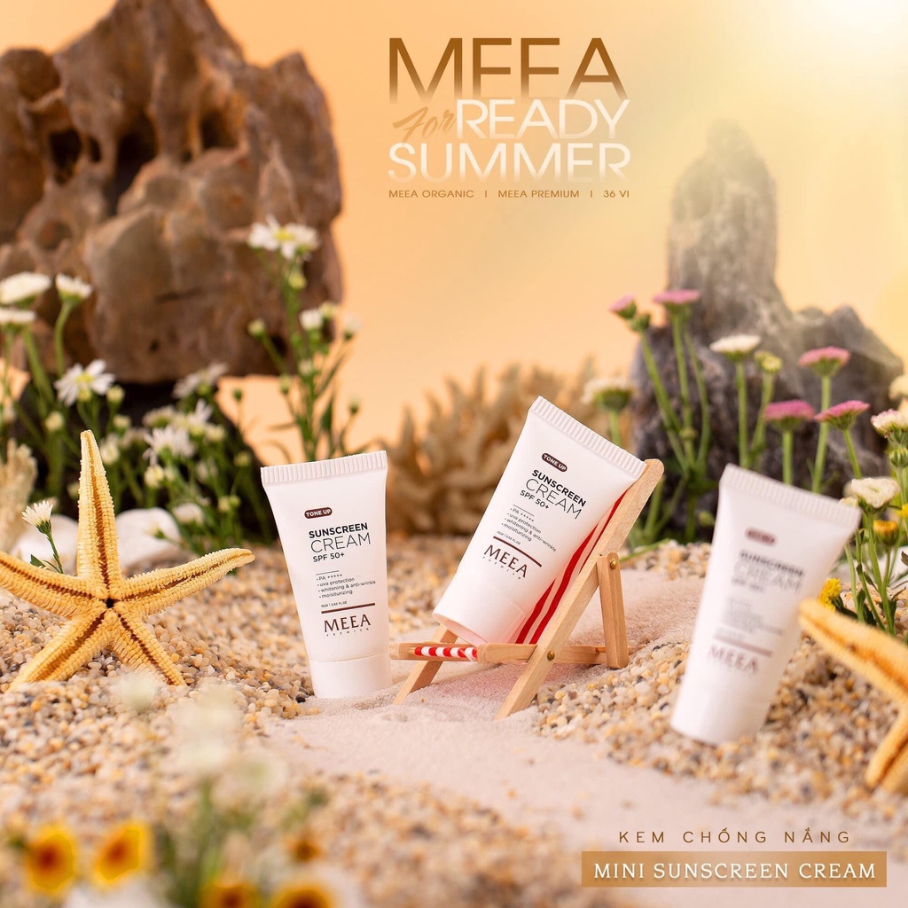 KEM CHỐNG NẮNG MEEA ORGANIC LÝ - HÓA HỌC SUNCREAM TREATMENT MEEA ORGANIC - tuýp 15 ml