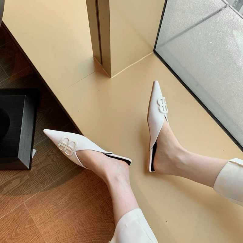 giày sục mũi nhọn đế bệt da mờ BB ( 4 màu ) xinh xắn hót 2022.