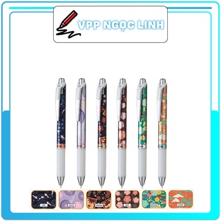 Bút Mực Gel Pentel Kawaii BLN75KW Vỏ Nhiều Màu (Mực xanh, 0.5mm)