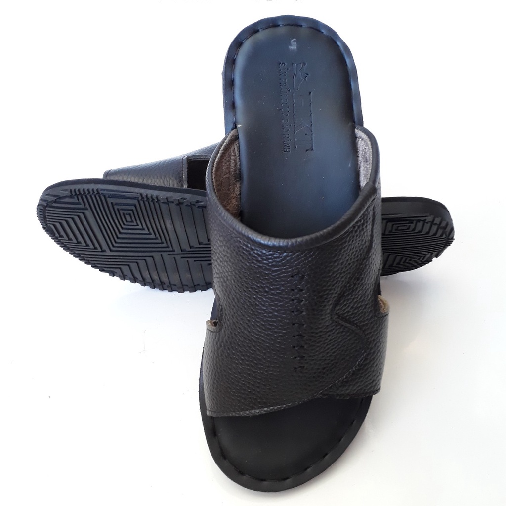 Dép Nam Big Size Da Bò Thật Cao Cấp HKT Shop DBS01