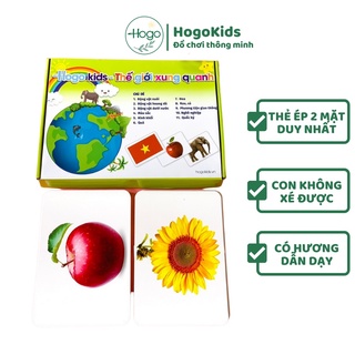 Flashcard cho bé, thẻ học thông minh cho bé loại to dày ép hai mặt siêu bền chống nước chống rách TGXQ