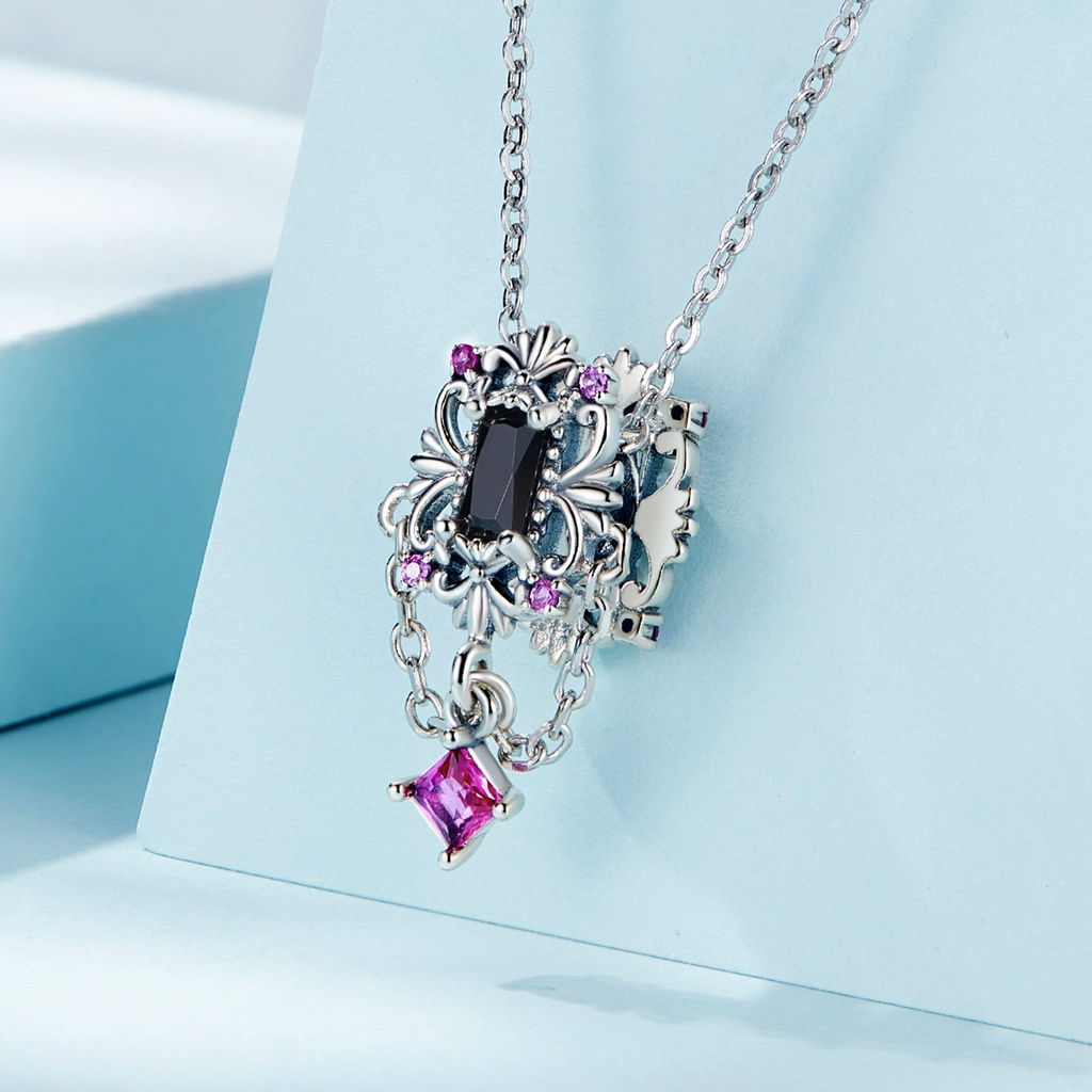 BAMOER Hạt Xâu Chuỗi bạc 925 Hình Hoa Hồng Đen