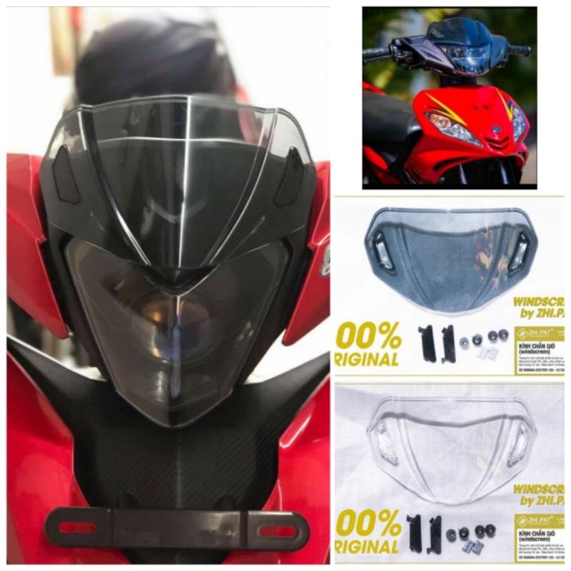 Kính chắn gió Zhi.pat ốp đầu đèn exciter 2010 hàng 9 hãng
