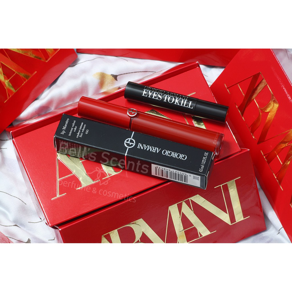 Son kem lỳ Giorgior Armani màu 400 Limited - kèm mascara mini