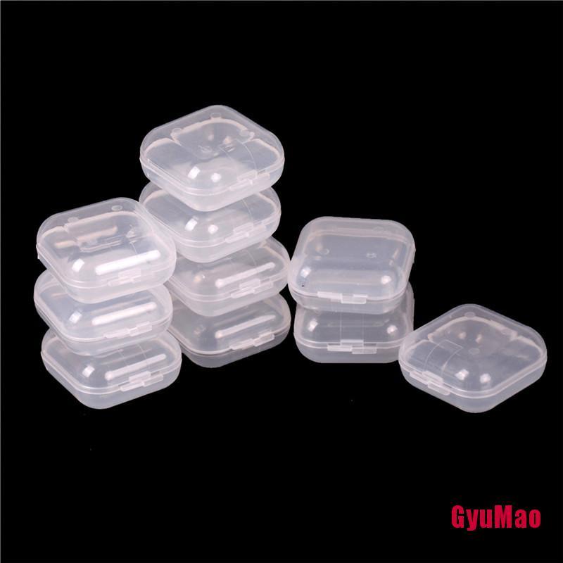 Set 10 Hộp Nhựa Mini Trong Suốt Đựng Trang Sức