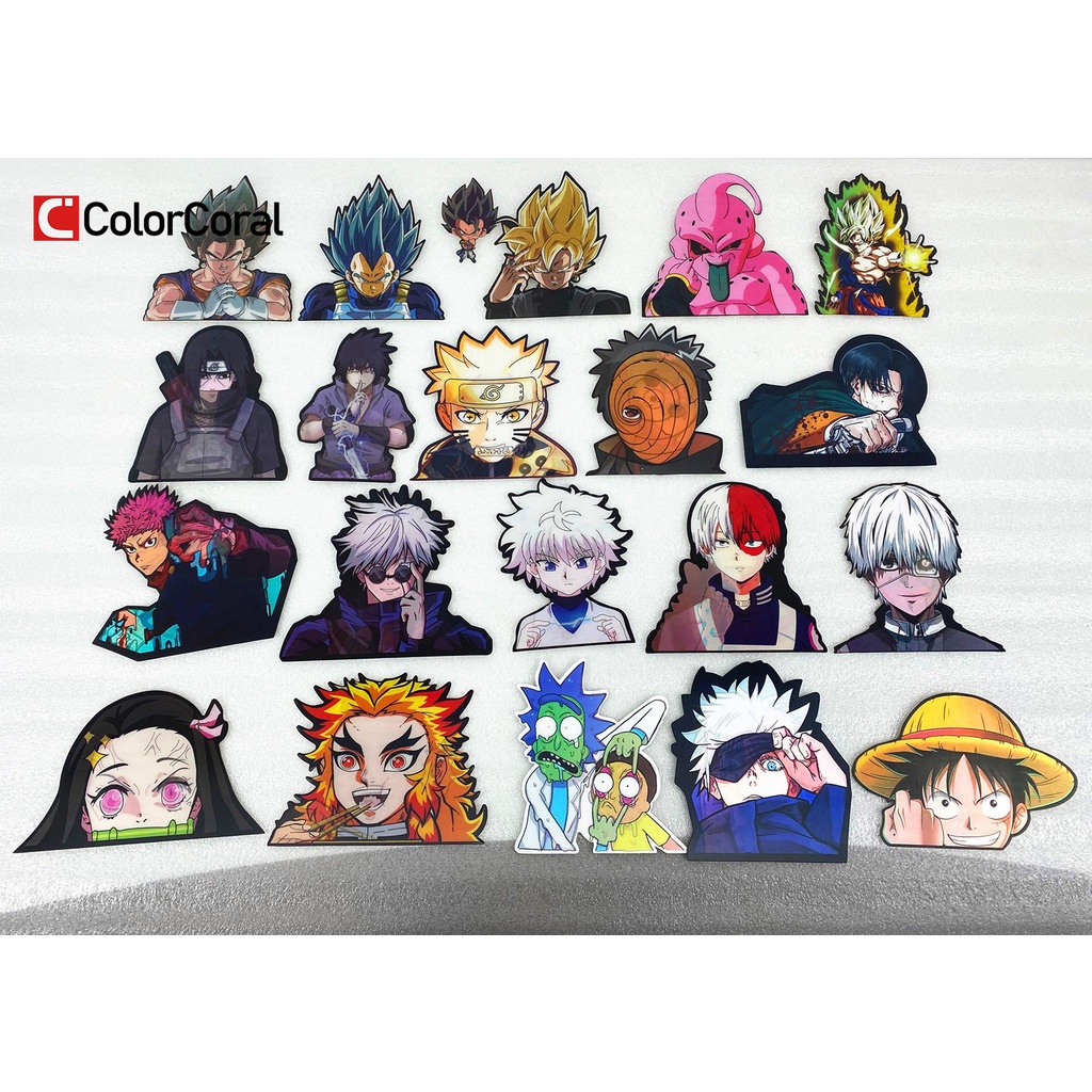 Sticker Chuyển Động 3D Chống Thấm Nước Hình Anime Cho Xe Hơi Laptop