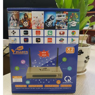 Android TVBox VINABOX X2-2020: Phiên bản mới Android 7.1.2 , thiết kế sang trọng , 2 râu Anten bắt Wifi khỏe