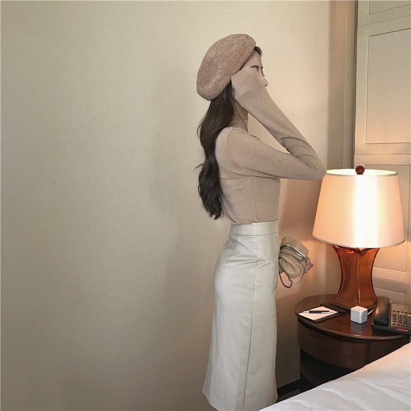 Chân váy da chữ A dáng dài eo cao nhiều màu thu đông 2021 - Uri32 | BigBuy360 - bigbuy360.vn