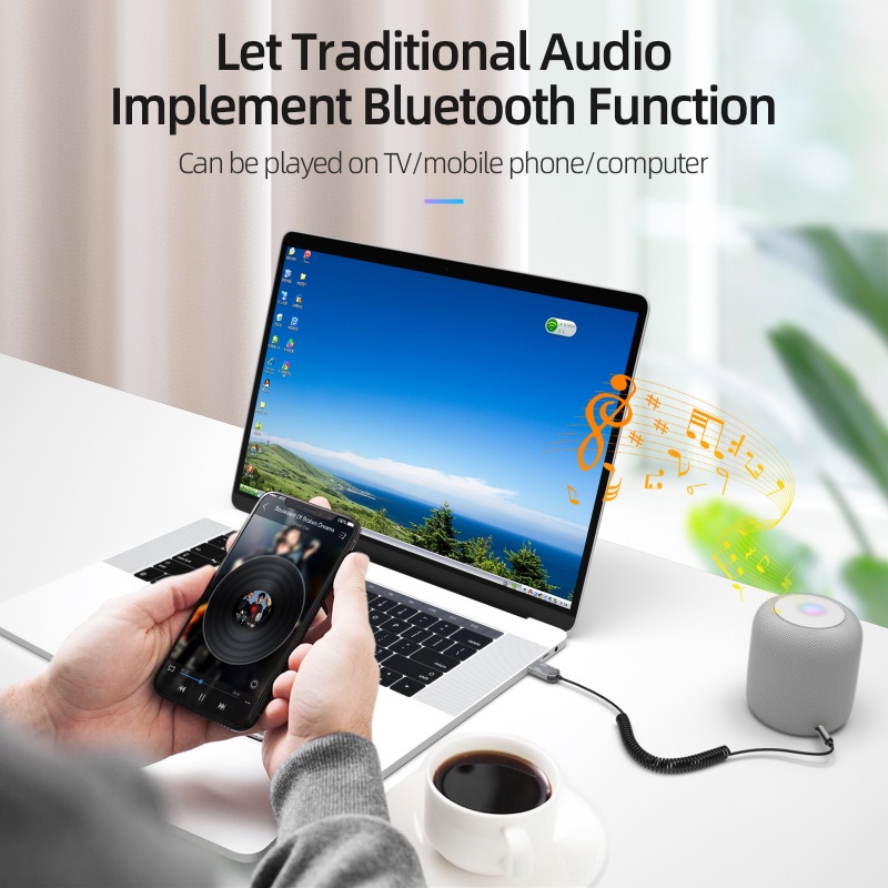 Thiết bị thu phát ANKNDO bluetooth 5.0 không dây jack 3.5mm