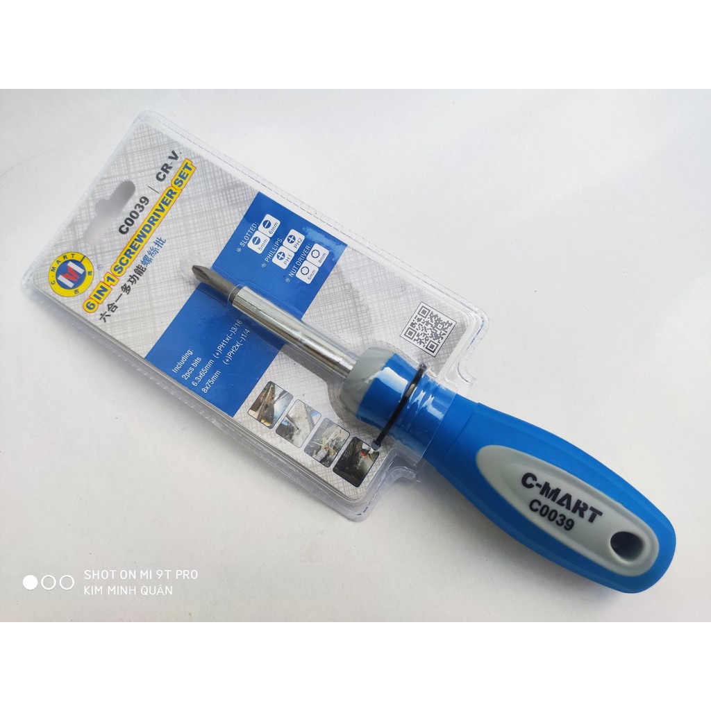BỘ TUA VÍT CÂY ĐỔI ĐẦU ĐA NĂNG 6 TRONG 1 C0039 CMART
