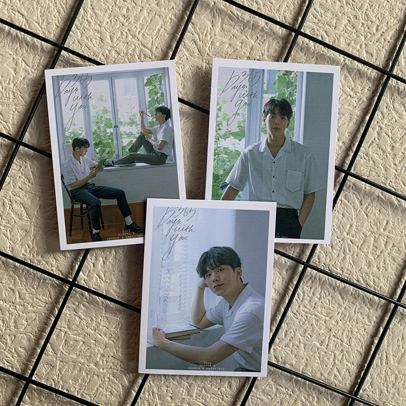 flowersqueen Set 16 tấm thẻ ảnh lomo card nhóm nhạc Kpop MONSTA X SEASON'S GREETINGS