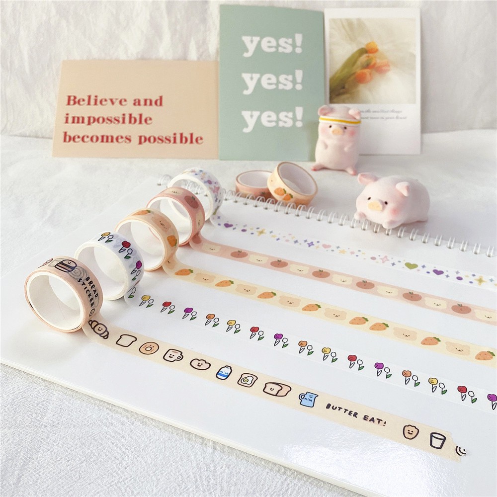 Washi tape cute Nông Trại Gấu Farm dễ thương dài 3m trang trí sổ tay, bullet journal siêu yêu BMBooks