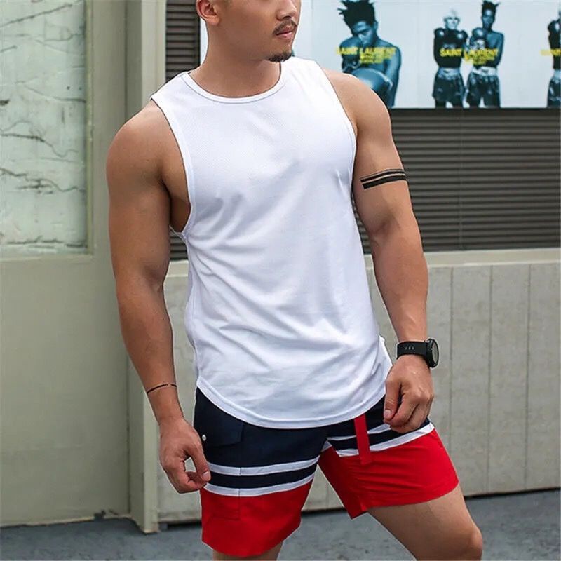 Áo Ba Lỗ Gym Nam Thể Thao Sát Nách Màu Trơn Nhanh Khô Thời Trang Cho Nam M-4XL