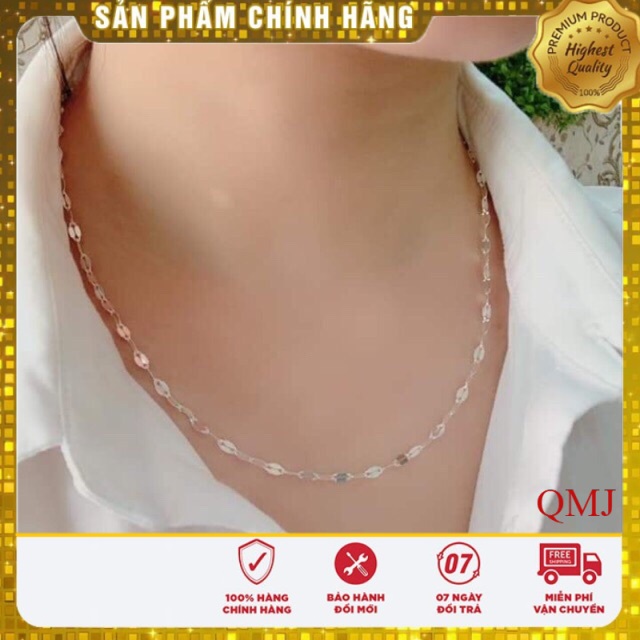 Dây chuyền nữ mẫu dẹt / Trang sức QMJ bạc chuẩn, chất lượng/kèm bảo hành