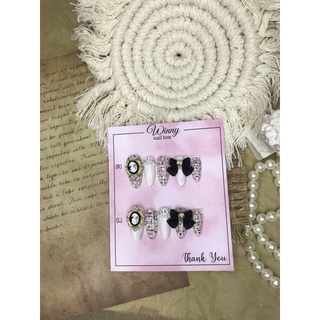 Nailbox móng up móng giả đen trắng cham thiên thần