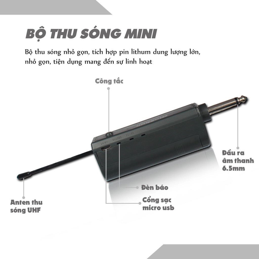 Micro Không Dây QinShun - CHÍNH HÃNG - Bảo hành 12 tháng - 1 đổi 1 trong vòng 7 ngày - Micro Không Dây Karaoke Cho Amly