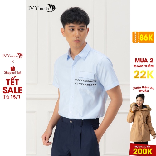 [NHẬP WABRTL5 GIẢM 10% TỐI ĐA 50K ĐH 250K ]Áo sơ mi nam Patience IVY moda MS 16E2438